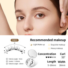Magnetic False Eyelashes Set with Applicator